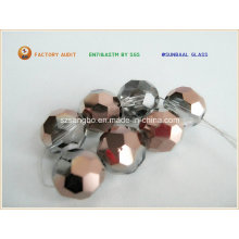 Versilbert Kristall Glas Bead